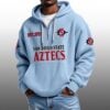 San Diego State Aztecs EST 1921 Half Quarter Zip Waffle Hoodie