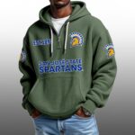 San Jose State Spartans EST 1893 Half Quarter Zip Waffle Hoodie