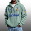 San Jose State Spartans EST 1893 Half Quarter Zip Waffle Hoodie 2