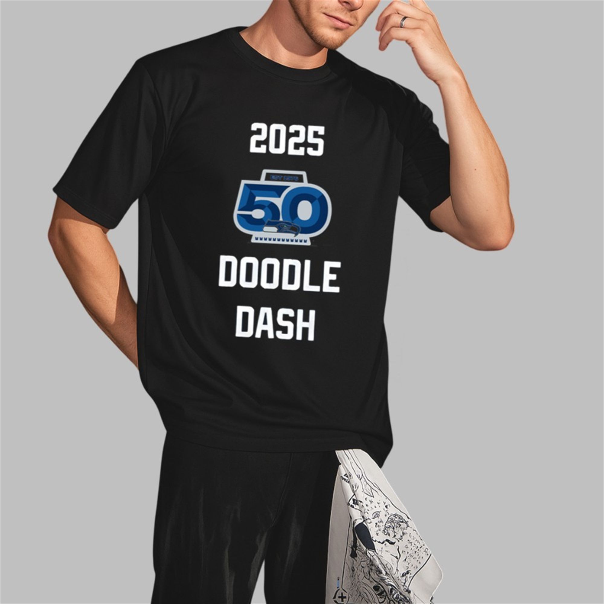 Seattle Seahawks 2025 Doodle Dash Shirt 3 Seattle Seahawks 2025 Doodle Dash Shirt 2 3