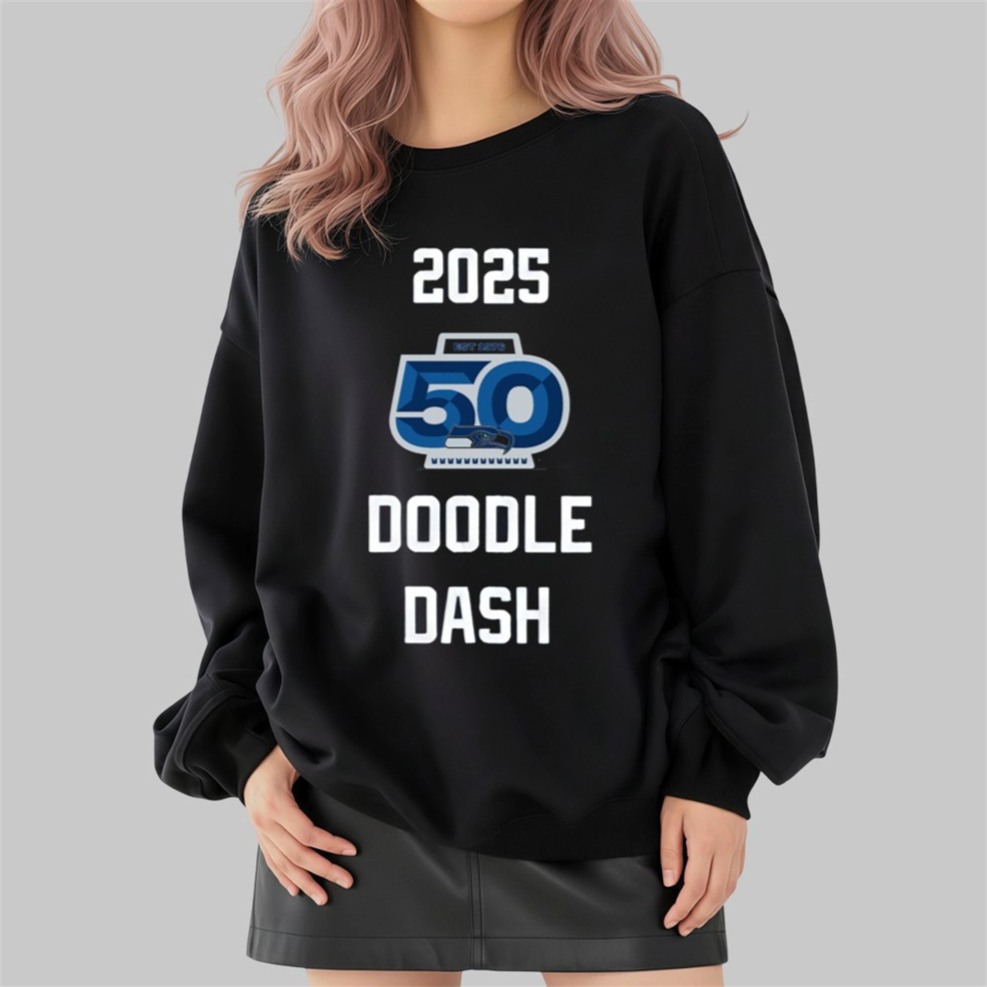Seattle Seahawks 2025 Doodle Dash Shirt 4 Seattle Seahawks 2025 Doodle Dash Shirt 2 4