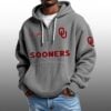 Sooners EST 1895 Half Quarter Zip Waffle Hoodie