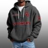Sooners EST 1895 Half Quarter Zip Waffle Hoodie 3