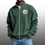 Steelers EST 1933 Quarter Zip Waffle Sweatshirt