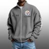 Steelers EST 1933 Quarter Zip Waffe Sweatshirt 3