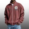 Steelers EST 1933 Quarter Zip Waffe Sweatshirt 4