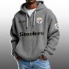 Steelers EST 1993 Half Quarter Zip Waffle Hoodie 2