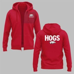 0 2025 Coach Ryan Silverfield Arkansas Razorbacks Zip Hoodie