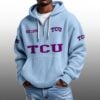 TCU EST 1896 Half Quarter Zip Waffle Hoodie