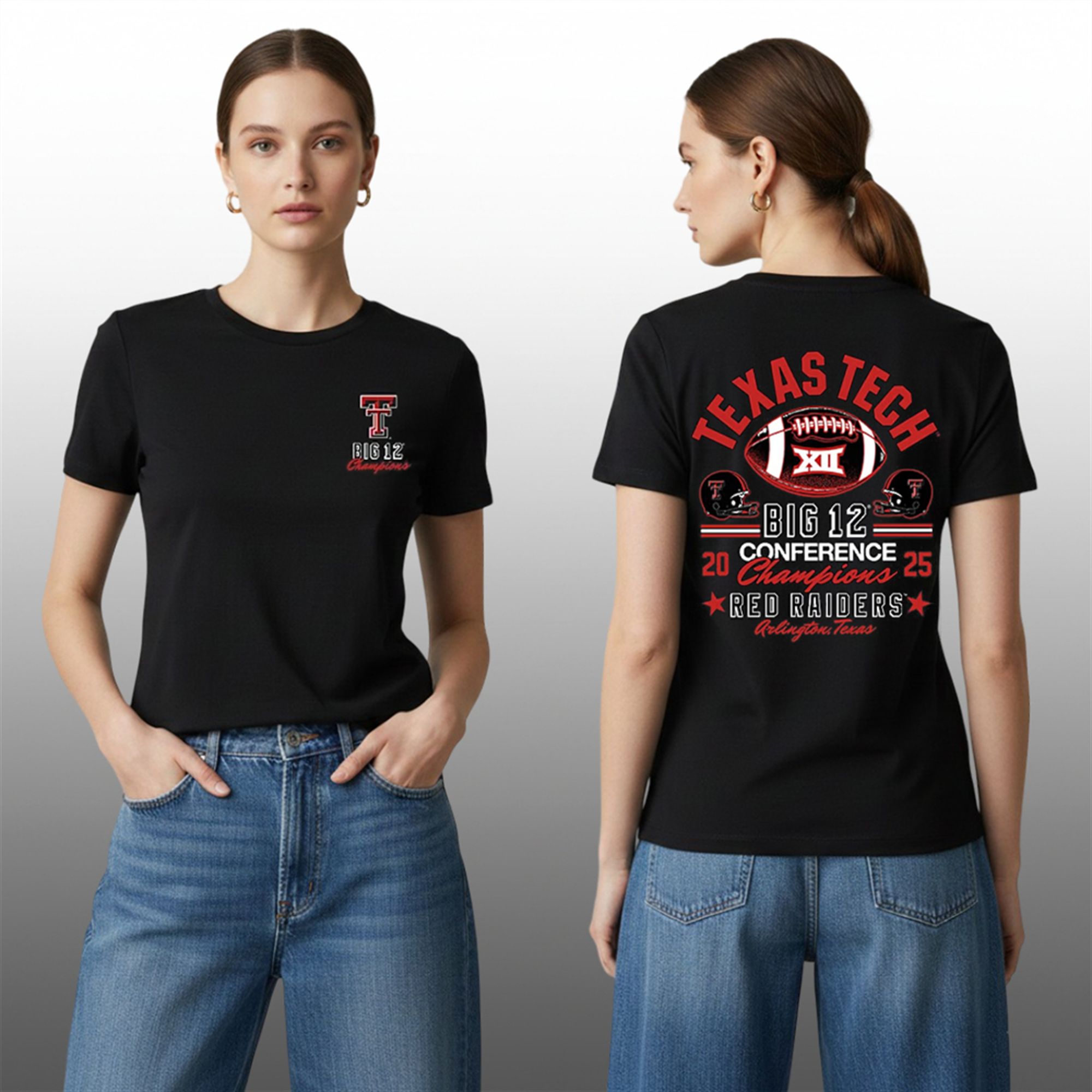 Red Raiders 2025 Big 12 Football Champions Shirt 3 Texas Tech Red Raiders 2025 Big 12 Football Champions Shirt 3