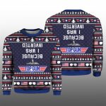 Top Gun Because I Was Inverted Ugly Sweater 2025 Christmas