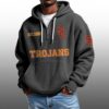 Trojans EST 1886 Half Quarter Zip Waffle Hoodie 4