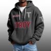 Troy EST 1904 Half Quarter Zip Waffle Hoodie 8 Troy EST 1904 Half Quarter Zip Waffle Hoodie 4