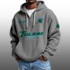 Tulane Green Wave EST 1893 Half Quarter Zip Waffle Hoodie 3