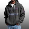 Tulsa EST 1895 Half Quarter Zip Waffle Hoodie 4