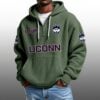 UConn EST 1890 Half Quarter Zip Waffle Hoodie 1