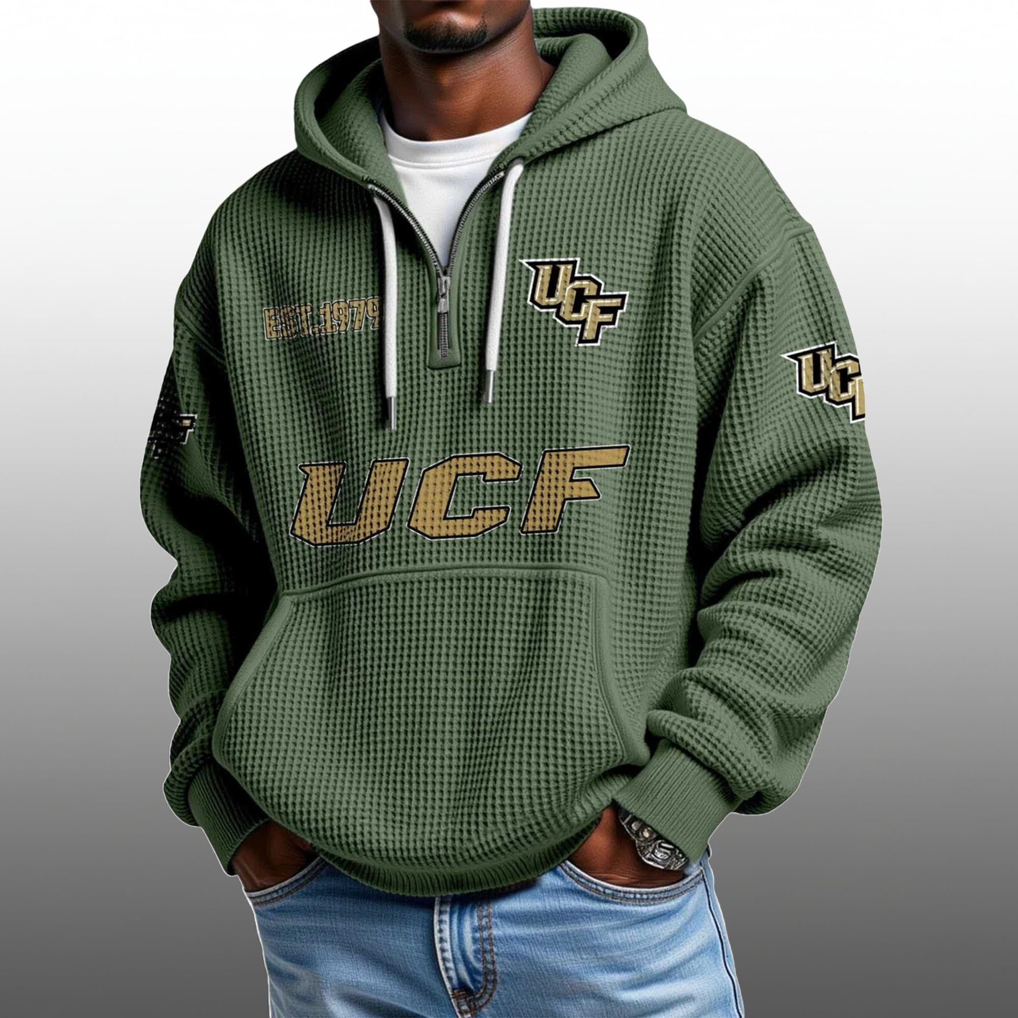 Ucf EST 1979 Half Quarter Zip Waffle Hoodie 2 Ucf EST 1979 Half Quarter Zip Waffle Hoodie 2