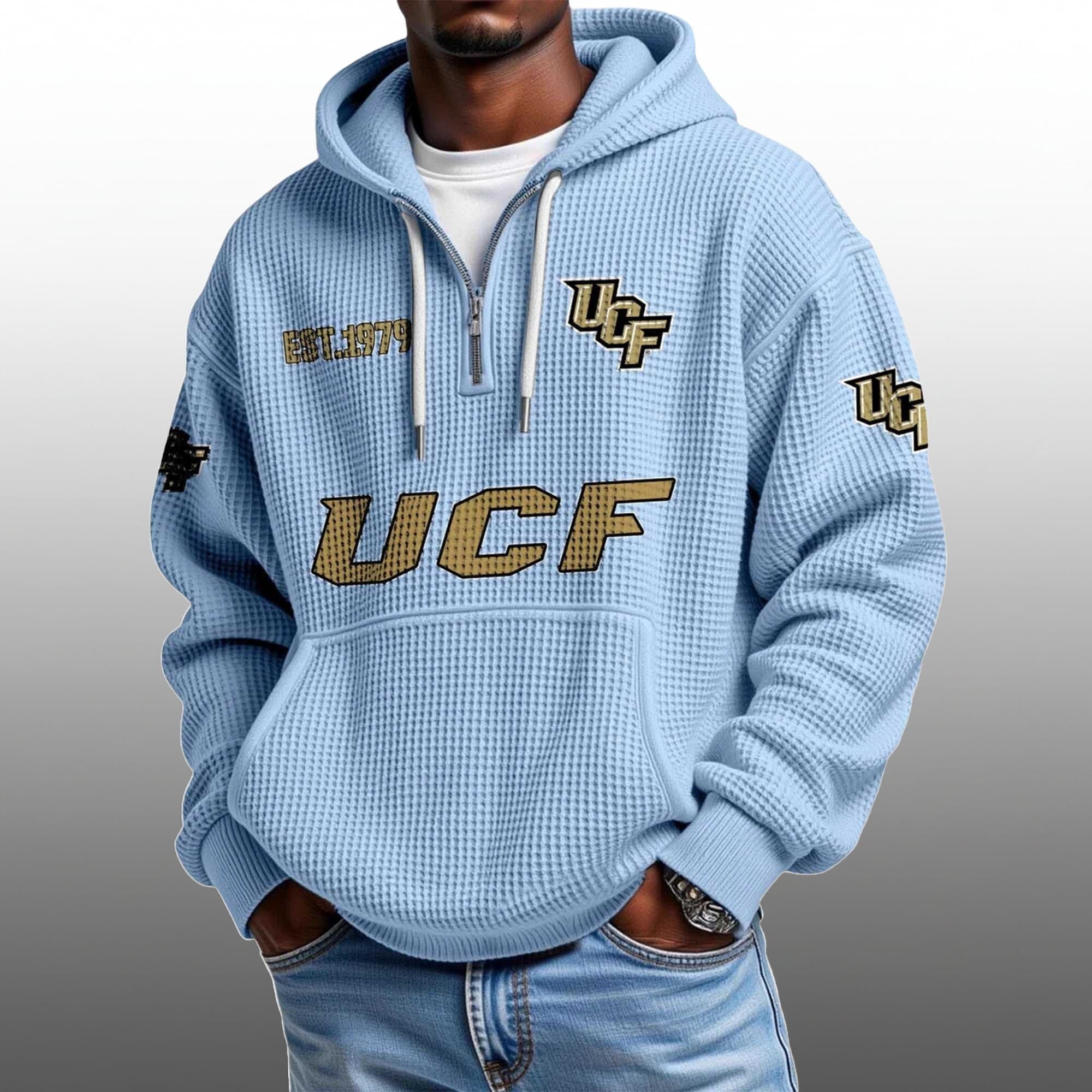 Ucf EST 1979 Half Quarter Zip Waffle Hoodie 3 Ucf EST 1979 Half Quarter Zip Waffle Hoodie 3