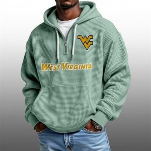 2026 West Virginia Waffle Zip Hoodie 1