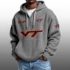 Virginia Tech EST 1892 Half Quarter Zip Waffle Hoodie 1