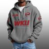 WKU Hilltoppers EST 1908 Half Quarter Zip Waffle Hoodie 9 WKU Hilltoppers EST 1908 Half Quarter Zip Waffle Hoodie