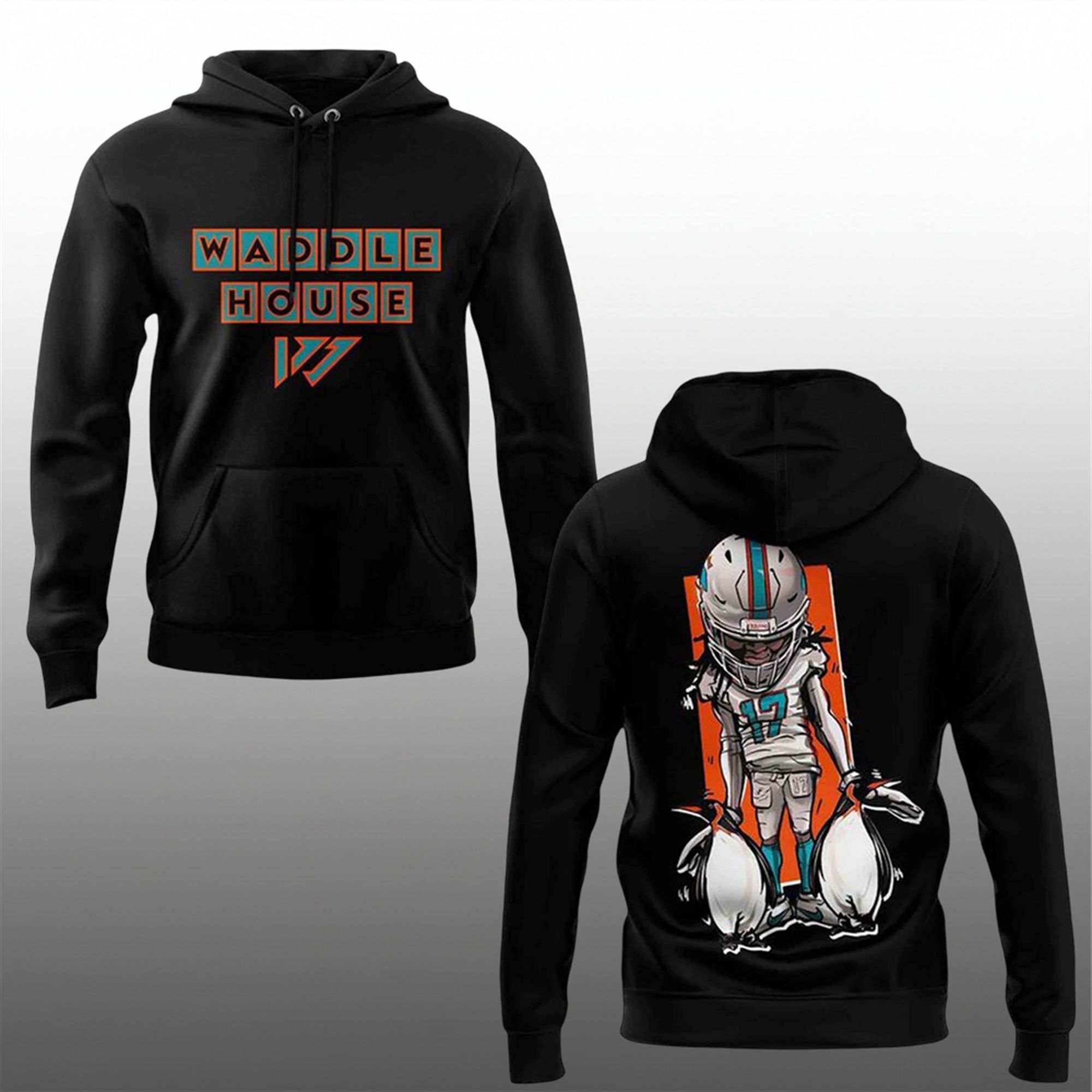 Waddle House Jaylen Waddle Hoodie 1 Waddle House Jaylen Waddle Hoodie 0