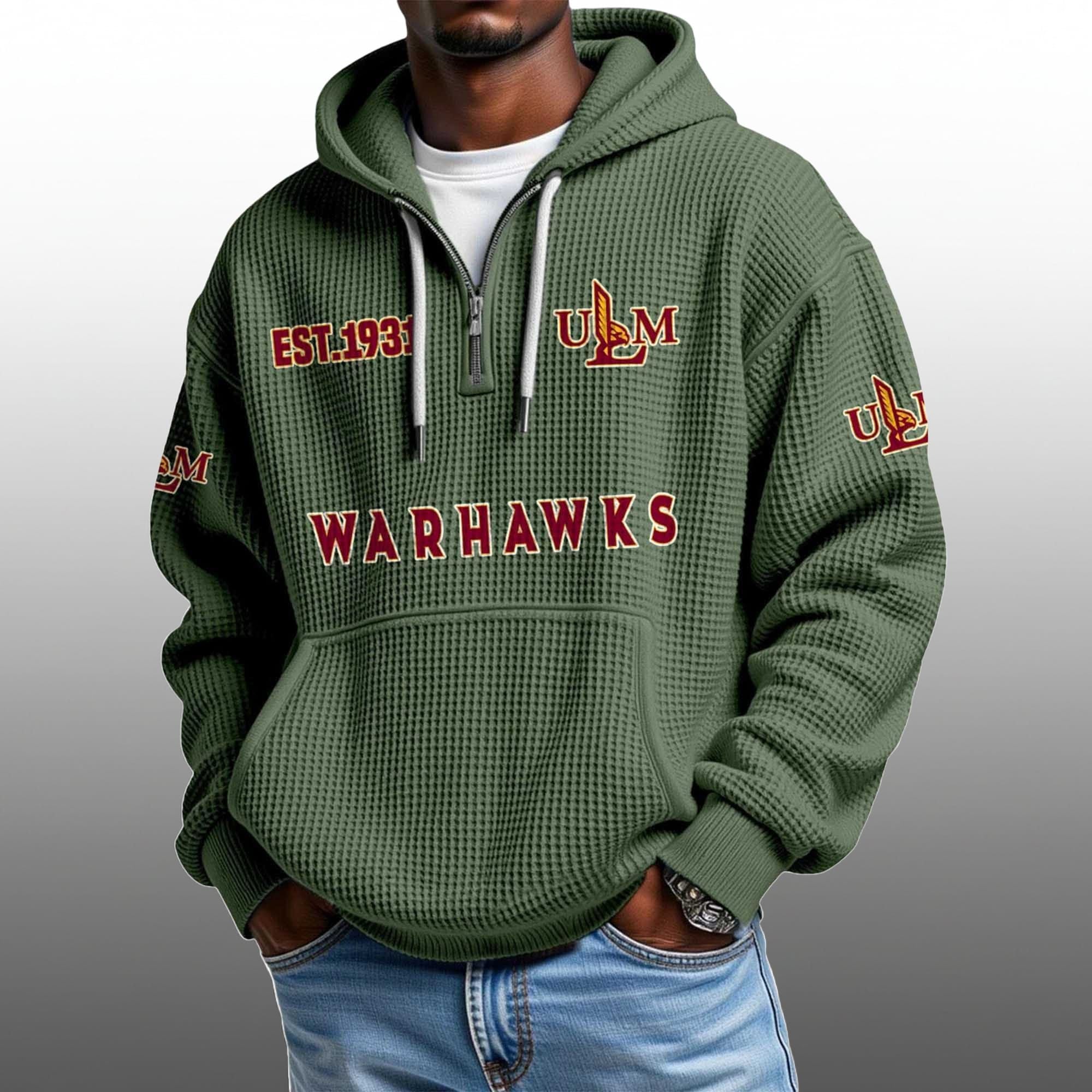 Warhawks EST 1931 Half Quarter Zip Waffle Hoodie 5 Warhawks EST 1931 Half Quarter Zip Waffle Hoodie