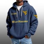 West Virginia EST 1891 Half Quarter Zip Waffle Hoodie
