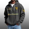 West Virginia EST 1891 Half Quarter Zip Waffle Hoodie 2