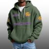 Western Illinois EST 1903 Half Quarter Zip Waffle Hoodie 2