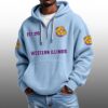 Western Illinois EST 1903 Half Quarter Zip Waffle Hoodie 3