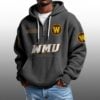 Western Michigan EST 1906 Half Quarter Zip Waffle Hoodie 2