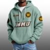 Western Michigan EST 1906 Half Quarter Zip Waffle Hoodie 3