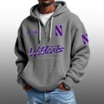 Wildcats EST 1882 Half Quarter Zip Waffle Hoodie
