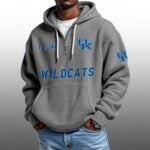 Wildcats EST 1891 Half Quarter Zip Waffle Hoodie