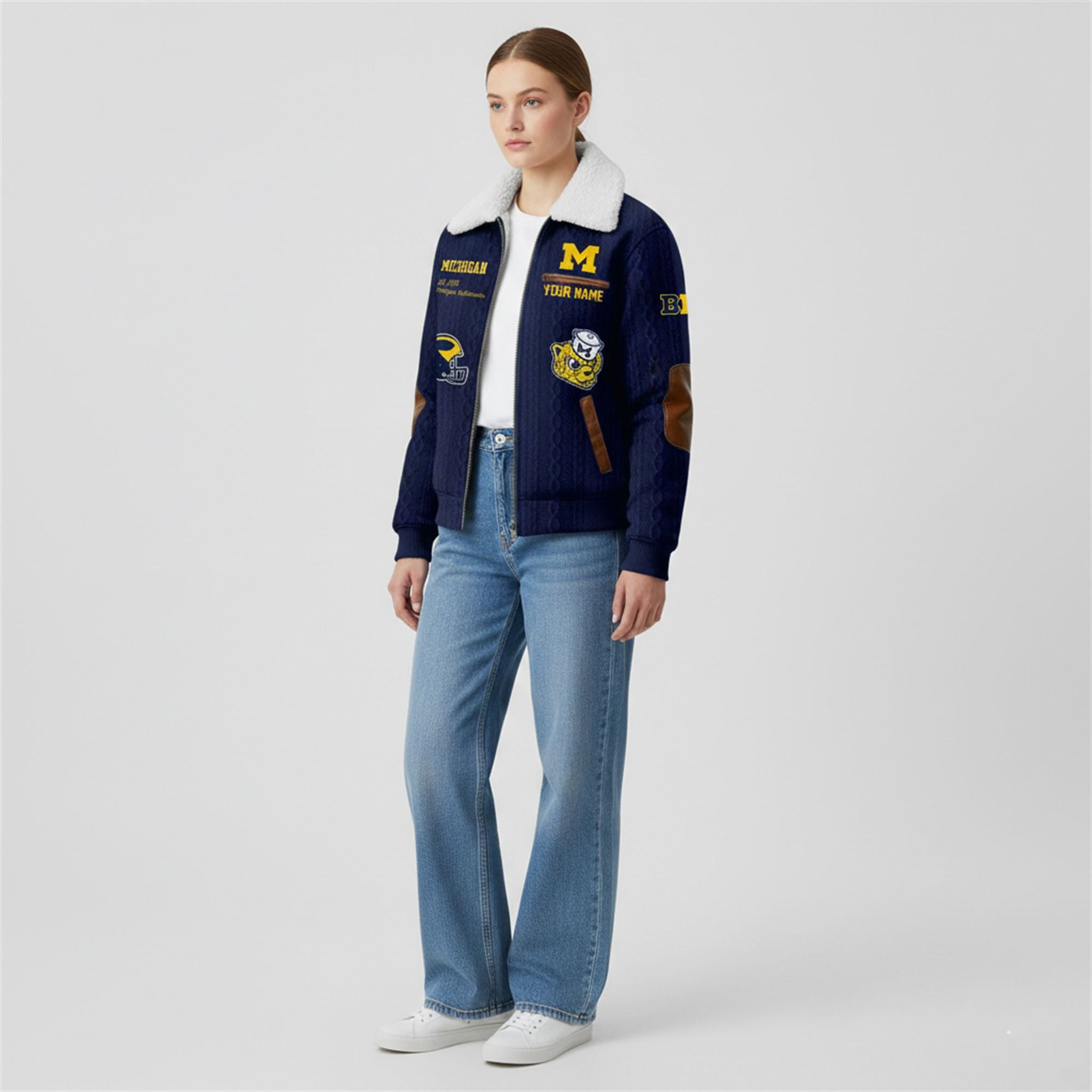 Wolverines Est 1879 Winter Fleece Jacket 8