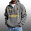 Wyoming Cowboys EST 1893 Half Quarter Zip Waffle Hoodie