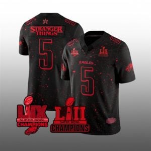 2026 Eagles Stranger Things Bowl Champions Jersey 1 1