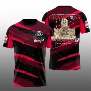 1 Georgia Bulldogs 2025 Southeastern Conference Champions Football Shirt