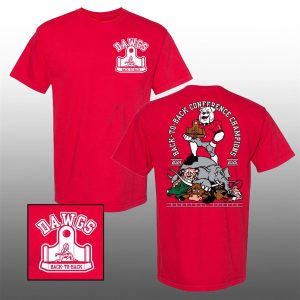 Georgia Bulldogs Back to Back Conference Champions 2025 Shirt 1