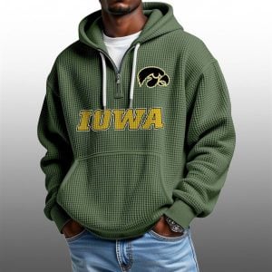 2026 Hawkeyes State Waffle Zip Hoodie 1