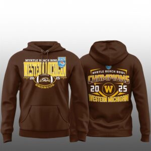 0 Western Michigan Broncos 2025 Myrtle Beach Champions Hoodie 1