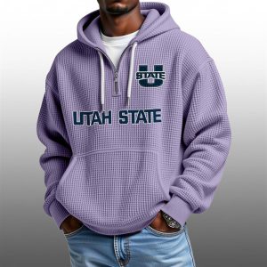 2026 Utah State Waffle Zip Hoodie 1