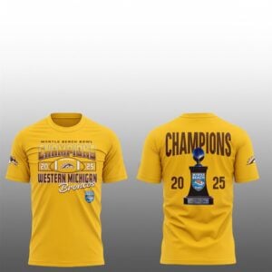 0 2025 Western Michigan Broncos Myrtle Beach Champions Shirt 1