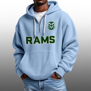 2026 State Rams Waffle Zip Hoodie 1