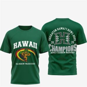 Hawaii Rainbow Warriors 2025 Hawaii Bowl Champions Shirt 1