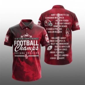 Hoosiers Football 2025 Championship Game Big Ten Polo Shirt 1
