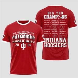 1 Indiana Hoosiers Big Ten Conference Champions 2025 Shirt