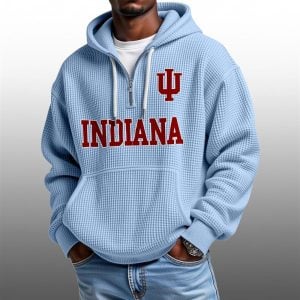 2026 Hoosiers Waffle Zip Hoodie 1