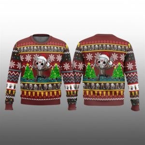 Friday The 13th Jason Voorhees Chibi Ugly Sweater 2025 Christmas 1 1